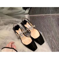 Jimmy choo crystal Mary Jane boat shoes flat slingback pump sandal ladies summer shoes size35-42 - 图片 2