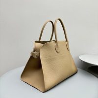 The Row margaux 15 shell belt shopper tote convertible travel carryall handbag in grainy calfskin - 图片 2