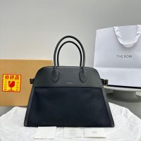 The Row margaux 15 canvas shopper tote weekender travel carryall handbag in smixed material - 图片 8