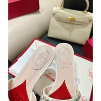 Roger RV crystal-detailed flat sandal slipper stylish sandy beach shoes size35-42 - 图片 8