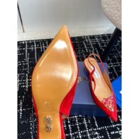 aquazzura suede kitten heel slingback pump rhinestone-detailed heel sandal size35-41 3.5 cm - 图片 8