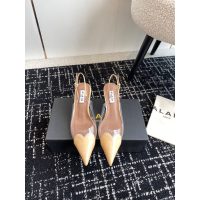 Alaia capped kitten heel slingback sandal bride wedding shoes casual daily pump size35-42 - 图片 4