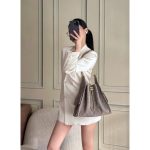 chanel small shoulder bobo bag with detachable in suede calfskin