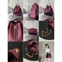 chanel small shoulder bobo bag with detachable in suede calfskin