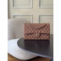 caviar chanel classic shoulder double flap bag-brown lavender burgundy