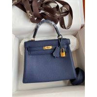 Hermes Kelly 25 handbag-Gold brownTogo calfskin GHW full handmade boutique inclusion