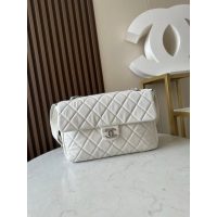 Chanel Classic Flap Shoulder Bag in quilted lambskin beige SHW