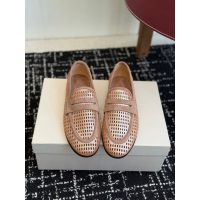 Brunello women's lazer-cut perforated casual loafer flat slip-on pump size35-40