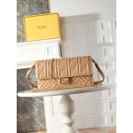 Fendi women's shoulder flap messenger bag square underarm baguette with magnetic buckle