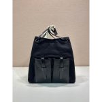 Olive Prada route large Tote Bag with cargo pocket