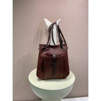 Burgundy Prada Small Tote bag with cargo pocket