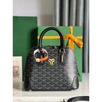 Goya vendome mini clamshell handbag crossbody shoulder zipper tote with protective feet