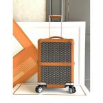 Goyard trolley box case travel gadget boarding cabin luggage vintage trolley suitcase 20 inches