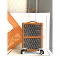 Goyard trolley box case travel gadget boarding cabin luggage vintage trolley suitcase 20 inches