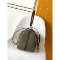Louis Vuitton LV Express MM Khaki Suede Shoulder Bag