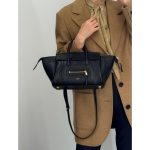 classic Celine smile-face luggage handbag with protect metal feet