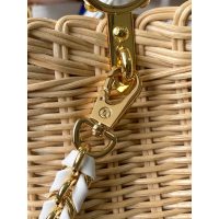 women's Louis Vuitton Capucines Mini Handbag in Wicker and Calfskin