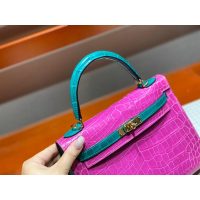 Hermes bicolor kelly 25 handbag GHW with horseshoe stamp in alligator full handmade/boutique inclusion