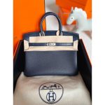 Hermes birkin touch 25 handbag in nile crocodile and togo leather PHW full handbag /boutique inclusion