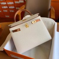 Hermes bicolor kelly 25 handbag-epsom calfskin GHW full handmade boutique inclusion