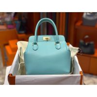 full handmade stitch Her^^mes Toolbox 20 convertible bowling handbag crossbody shoulder bucket tote