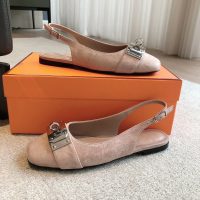 Hermes suede ballet flat slingbacks daily slip-on pump size35-42