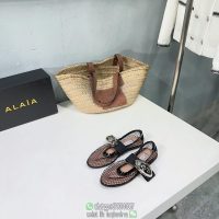 Alaia ladies mesh flat ballet shoes foldable Mary Jane boat shoes daily casual pump size35-42 - 图片 6