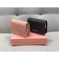 COD wrinkled 缪缪 Miu trifold medium wallet purse multislots card holder coin pouch premium quality - 图片 5