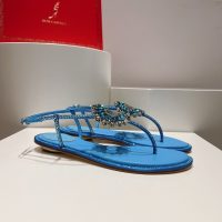 sunflowwer-crystal Rene Caovilla flat summer sandal resort beach sandal slipper size35-42 - 图片 7