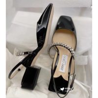 Jimmy choo crystal Mary Jane boat shoes flat slingback pump sandal ladies summer shoes size35-42 - 图片 3