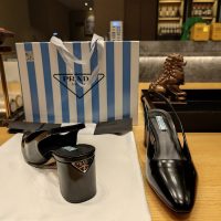 Prada chunky-heel slingback pump in patent leather size 35-40