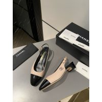 Chanel kitten-heel slingback pump flat ballerina shoes size 35-40