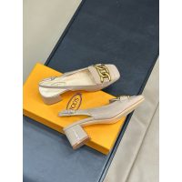 Tods chunky heel slingback sandal women's daily slide pump slipon size35-42 - 图片 2