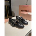 Miumiu bow-detailed Mary Jane boat shoes casual ballerine toe shoes daily pump slip-on size35-45