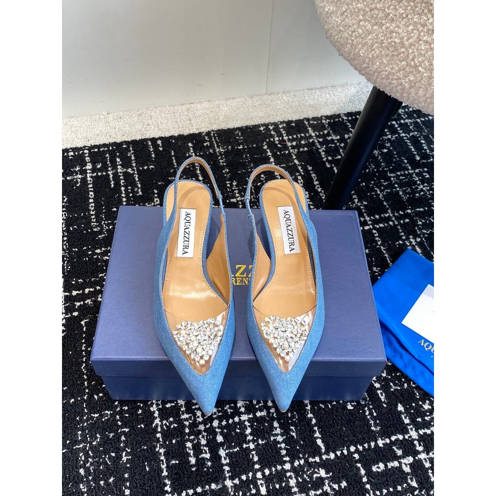 ph-11134201-820lf-mqspqsppe3uq62.jpg aquazzura suede kitten heel slingback pump rhinestone-detailed heel sandal size35-41 3.5 cm - 图片 1