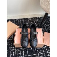 Crocodile effect Miumiu bow flat ballet pump Mary Jane boat shoes casual walking shoes size35-40 - 图片 5