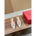 Valentino kitten heel slingback pump summer heel sandal bride wedding party shoes size35-40