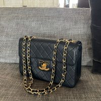 Vintage Chanel Classic Medium Double Flap Bag in Burgundy Lambskin