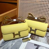 epsom Hermes constance elan shoulder flap bag full handmade boutique inclusion