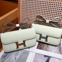 epsom Hermes constance elan shoulder flap bag full handmade boutique inclusion