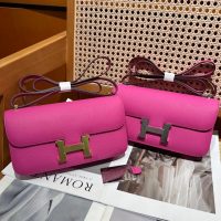 epsom Hermes constance elan shoulder flap bag full handmade boutique inclusion