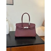 Hermes shoulder Birkin 29 handbag GHW -burgundy togo calfskin full handmade boutique inclusion