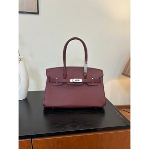 Hermes shoulder Birkin 29 handbag GHW -burgundy togo calfskin full handmade boutique inclusion
