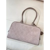 Chanel Small Bowling tote Bag in suede calfskin