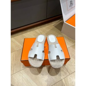 Hermes men's flat Espadrille sandal slides indoor slipper size 39-46