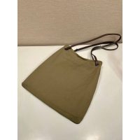 Olive Prada route large Tote Bag with cargo pocket