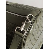 Intrecciato BV woven weekender cuffle handbag/travel carryall luggage bag/boarding handbag - 图片 4