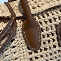 raffia-woven Miu miu resort beach tote lightweight shopper handbag - 图片 5