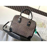 small Goyard Ambassade men's business briefcase canvas laptop document handbag with protective feet - 图片 8
