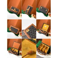 Goyard six-grids watch box organizer jewelry storage case handmade truck handbag - 图片 9